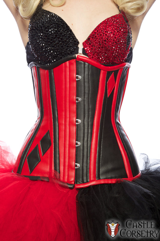 34C Harley Quinn Rhinestone Front Clasp Bra