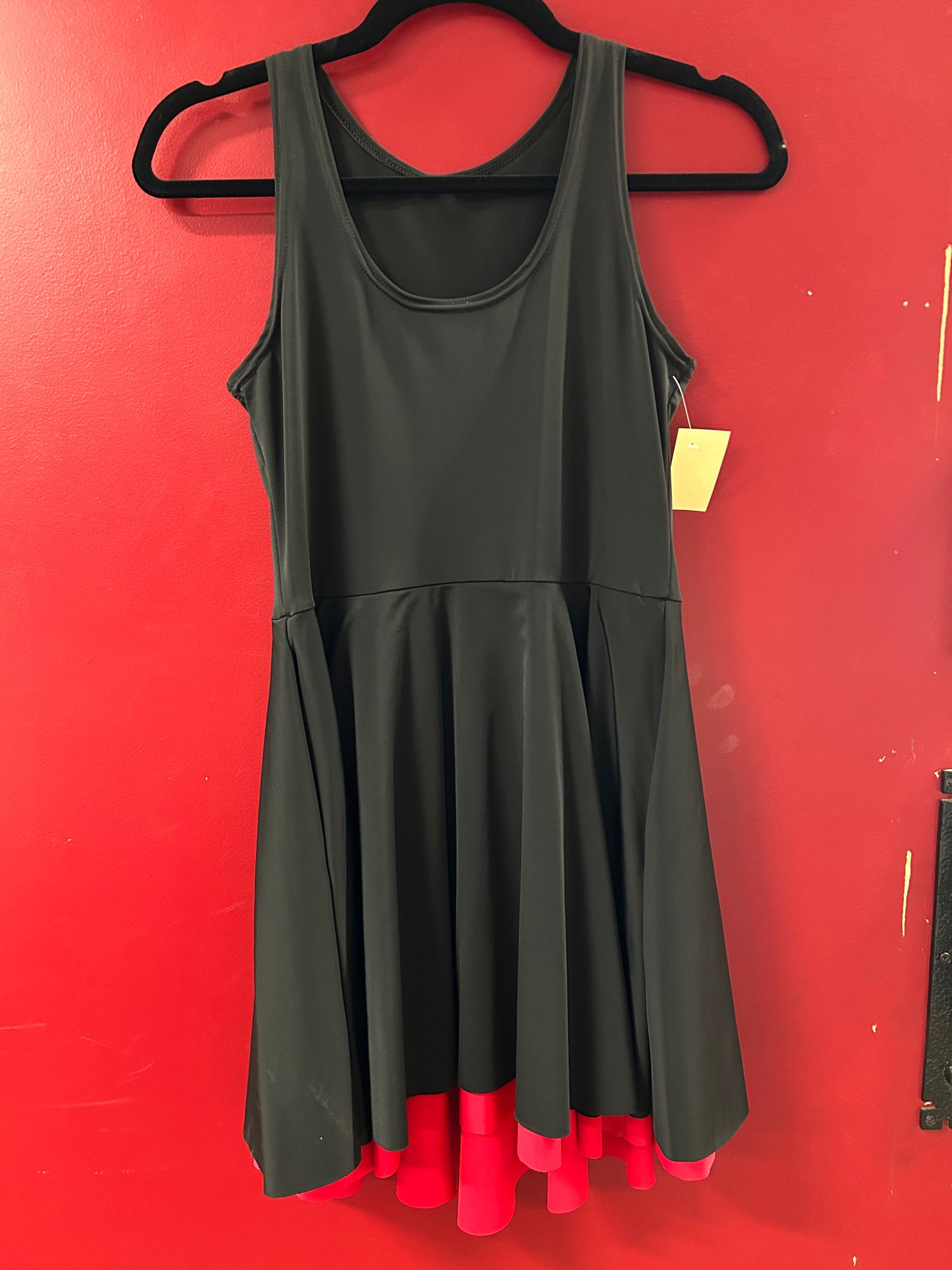 Medium Red Layered Skater Dress