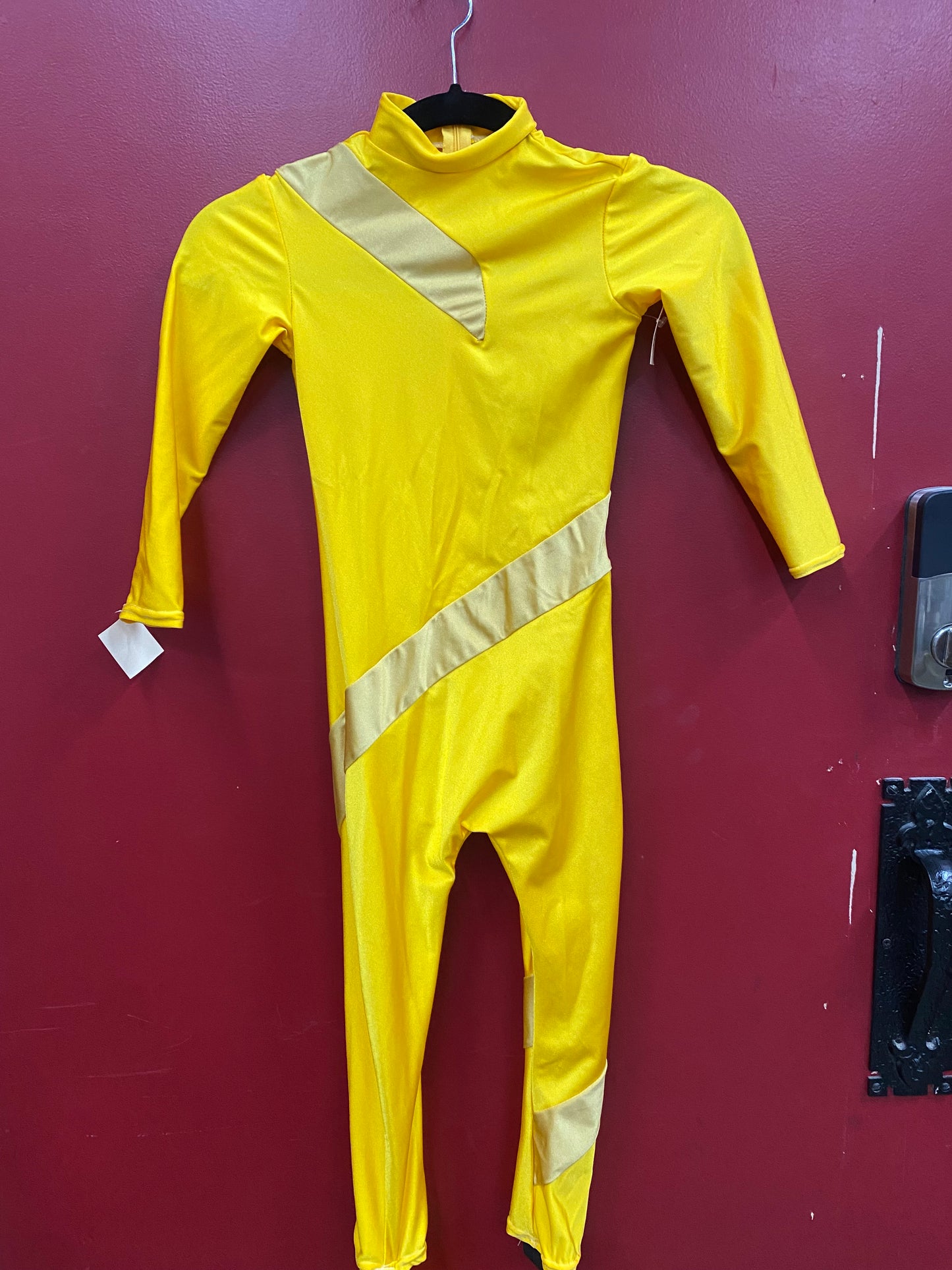 Child Size 7 Yellow Spandex Suit