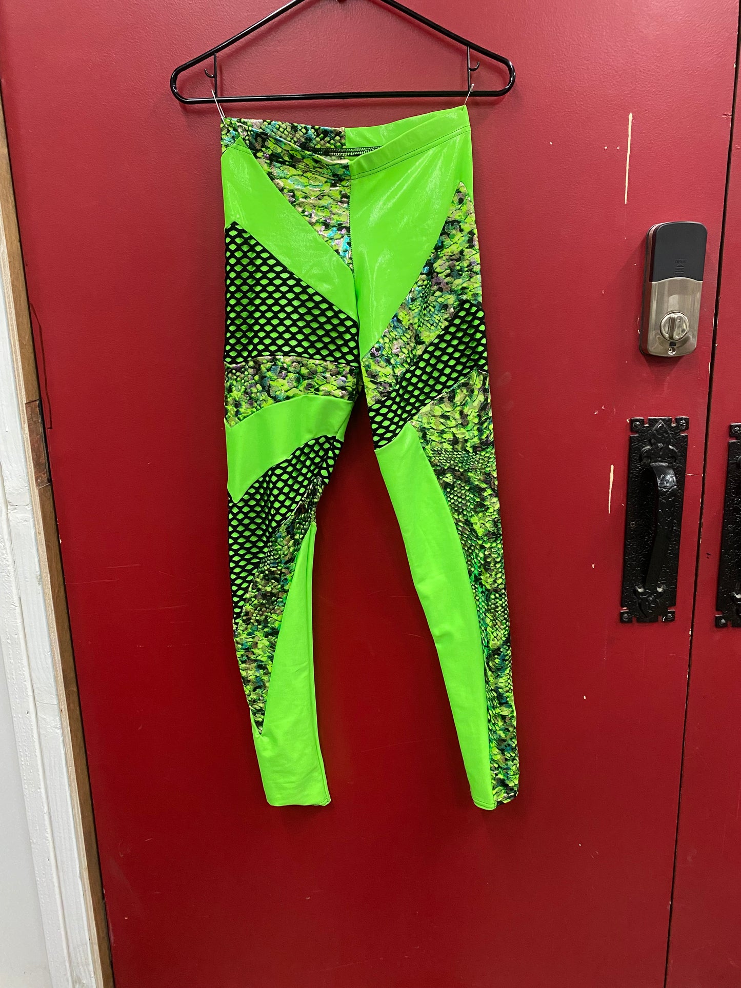Small Green and Black Funky Leggings