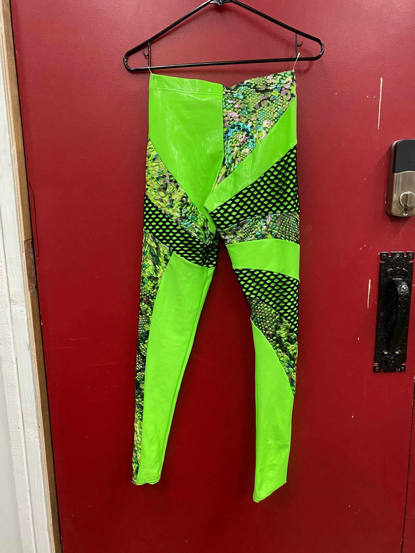 Small Green and Black Funky Leggings