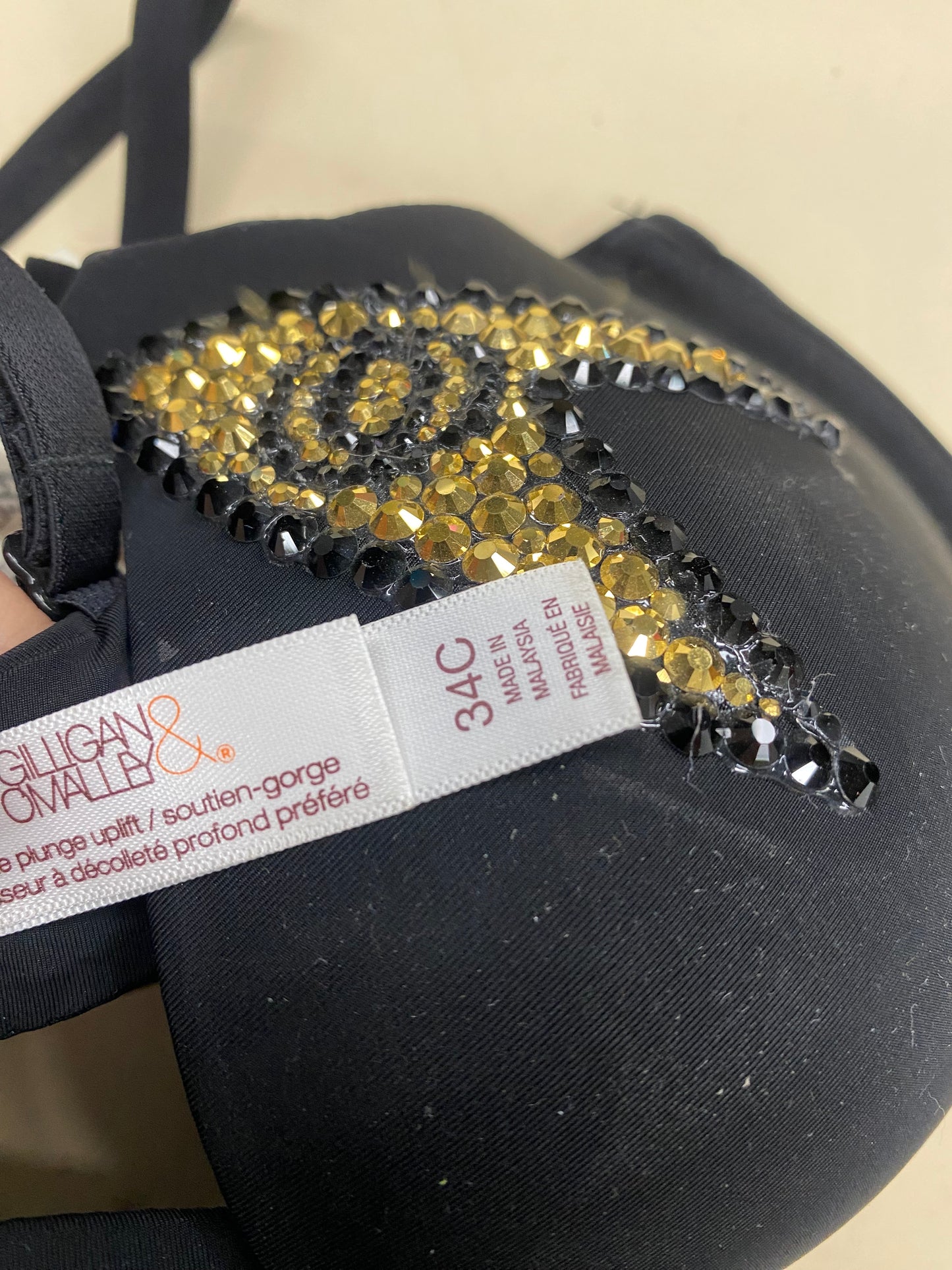 34C Star Trek Rhinestone Bra