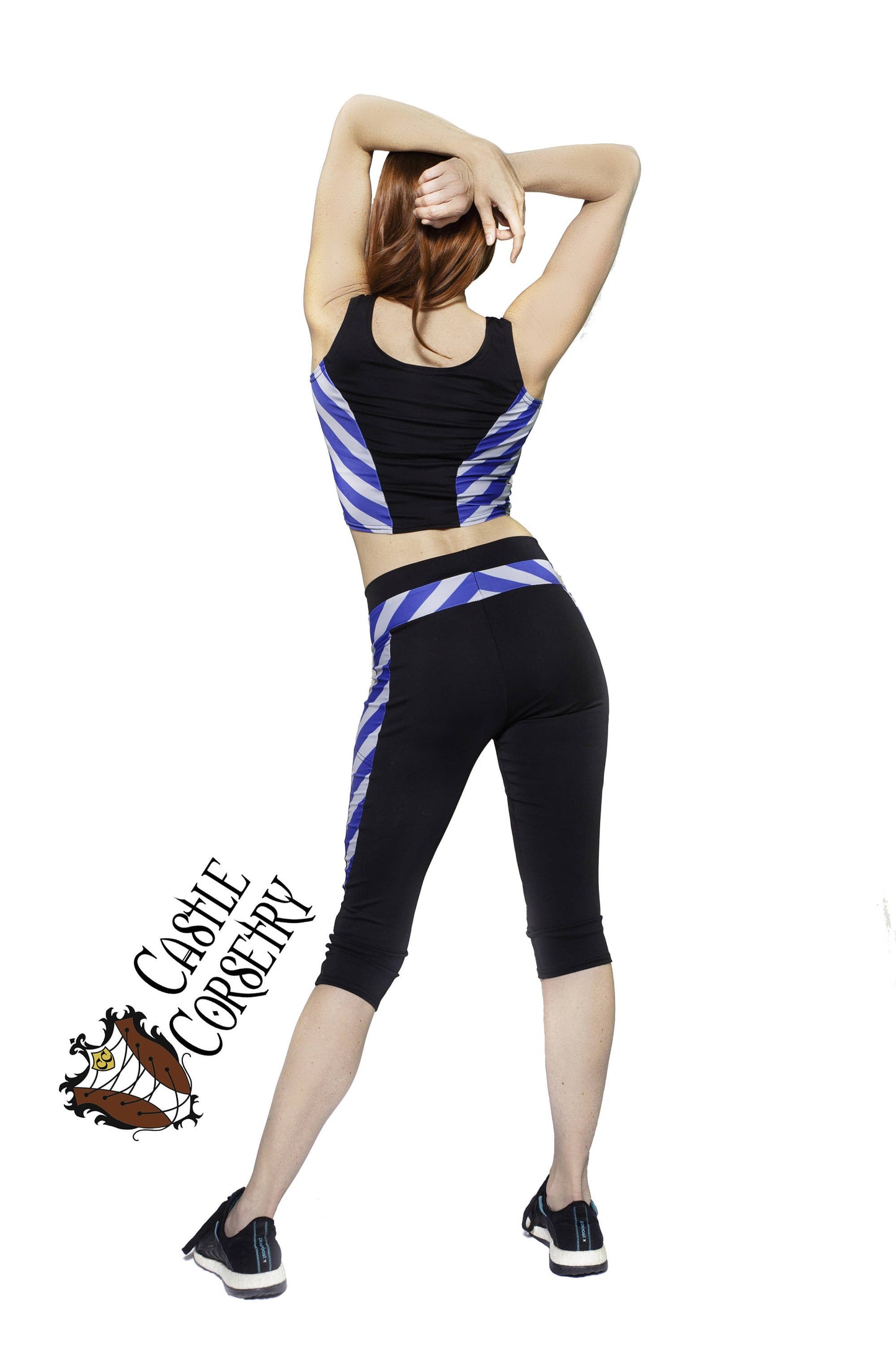 Medium Blue #BasicWitchWear Workout Capri Pants