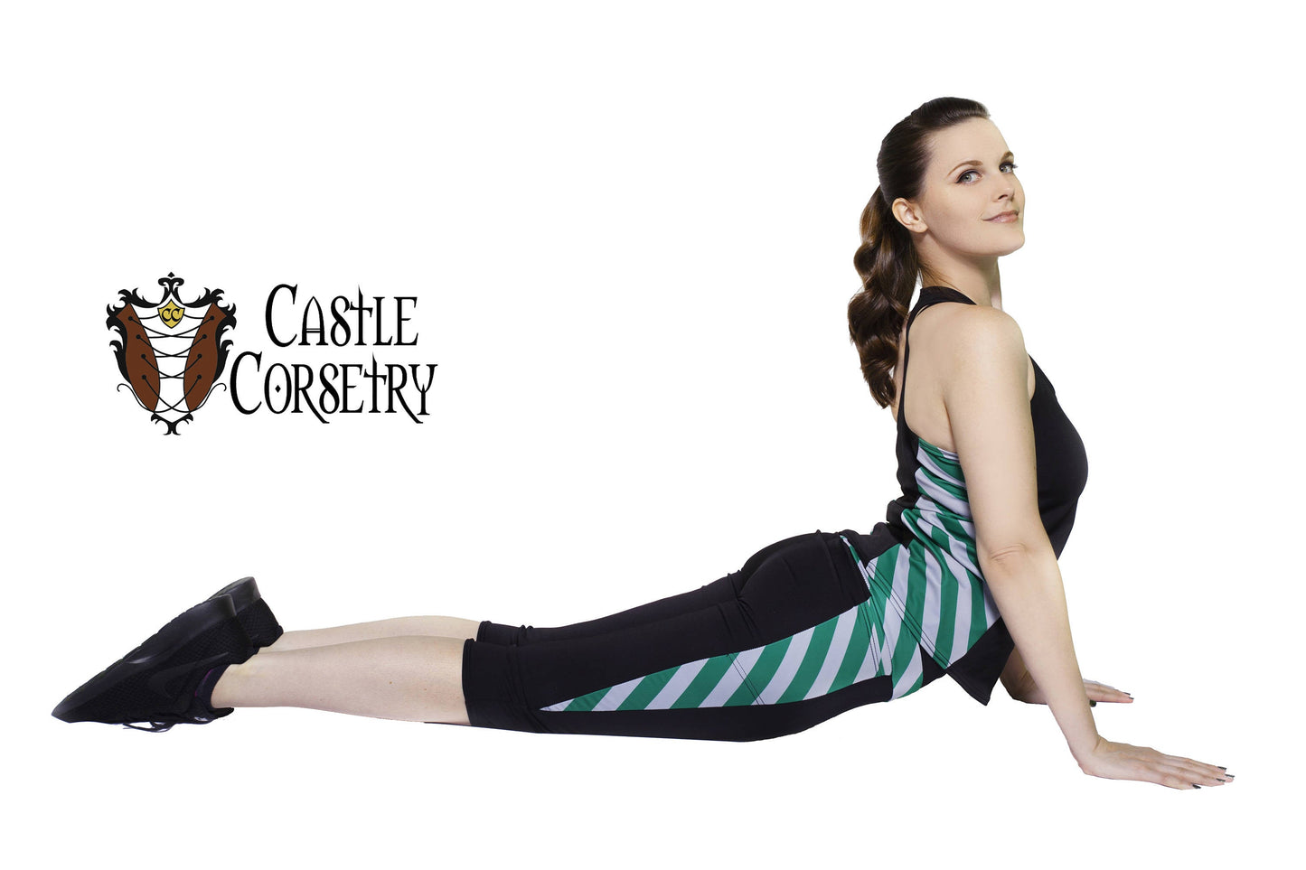Medium Green #BasicWitchWear Workout Capri Pants