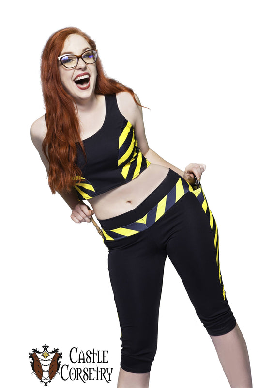 Medium Yellow #BasicWitchWear Workout Capri Pants