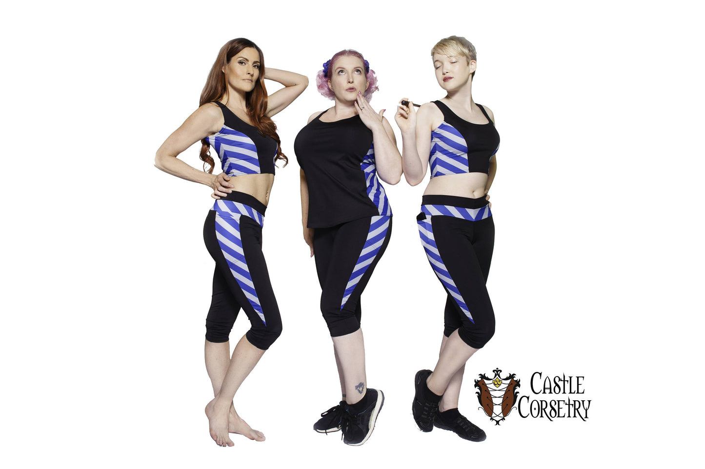 Medium Blue #BasicWitchWear Workout Capri Pants