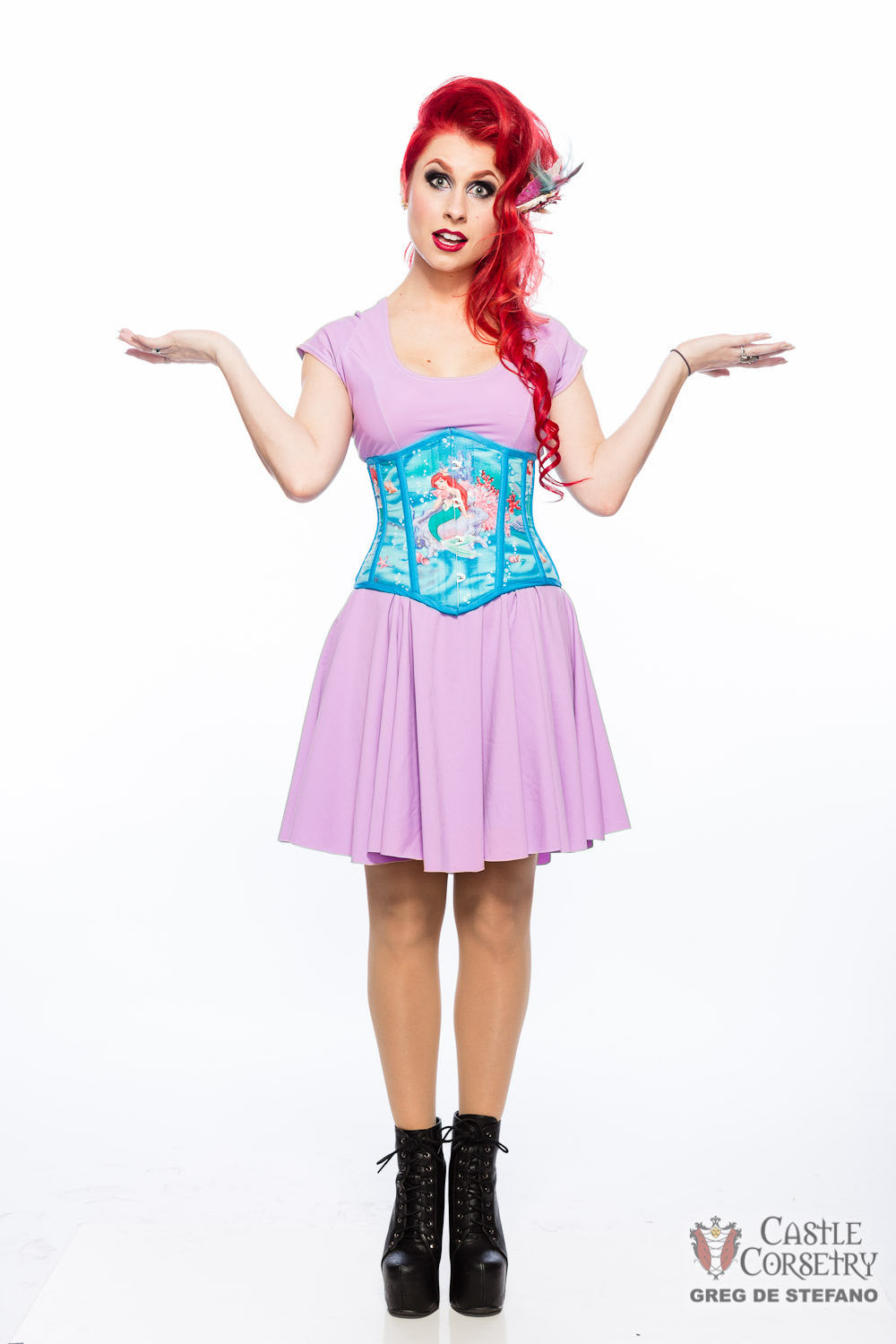 Size 20" Mermaid Teal Waist Cincher