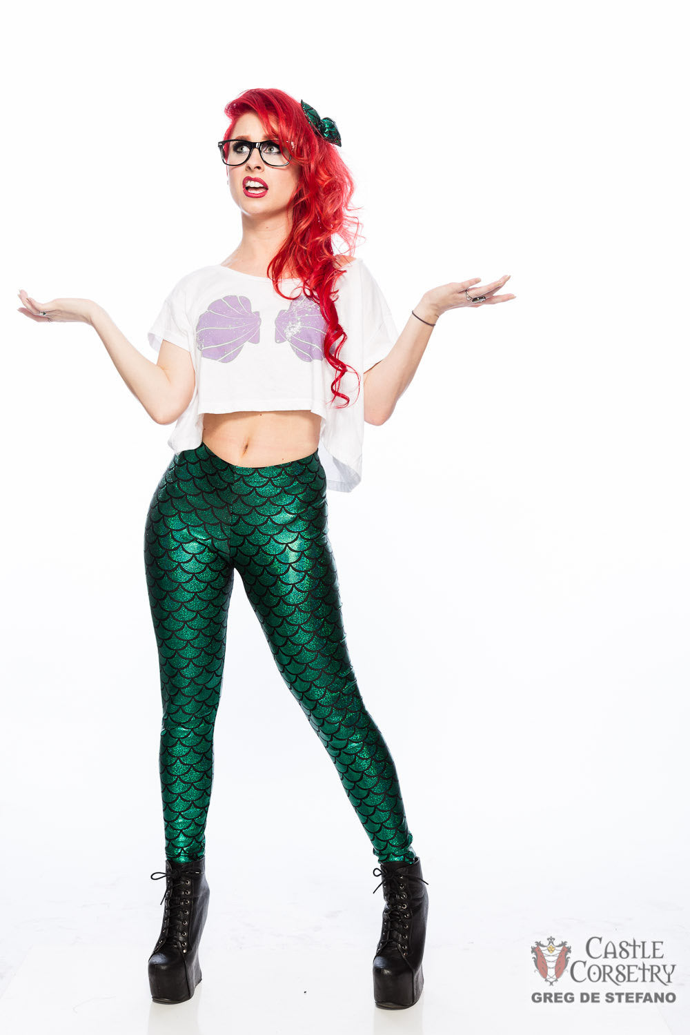 Medium Green Mermaid Leggings