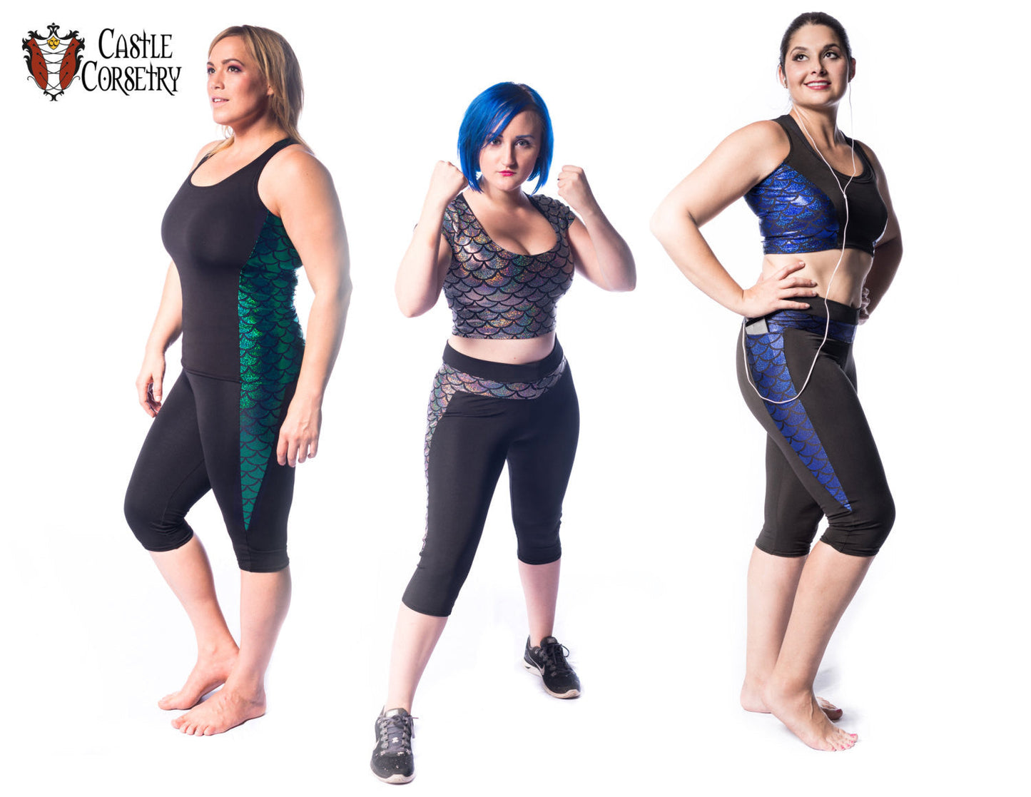 Medium Green Mermaid Workout Pants