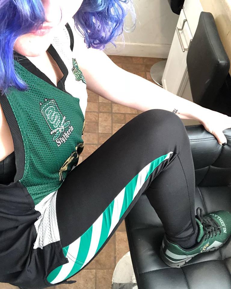 Green #BasicWitchWear Workout Full-Length Pants