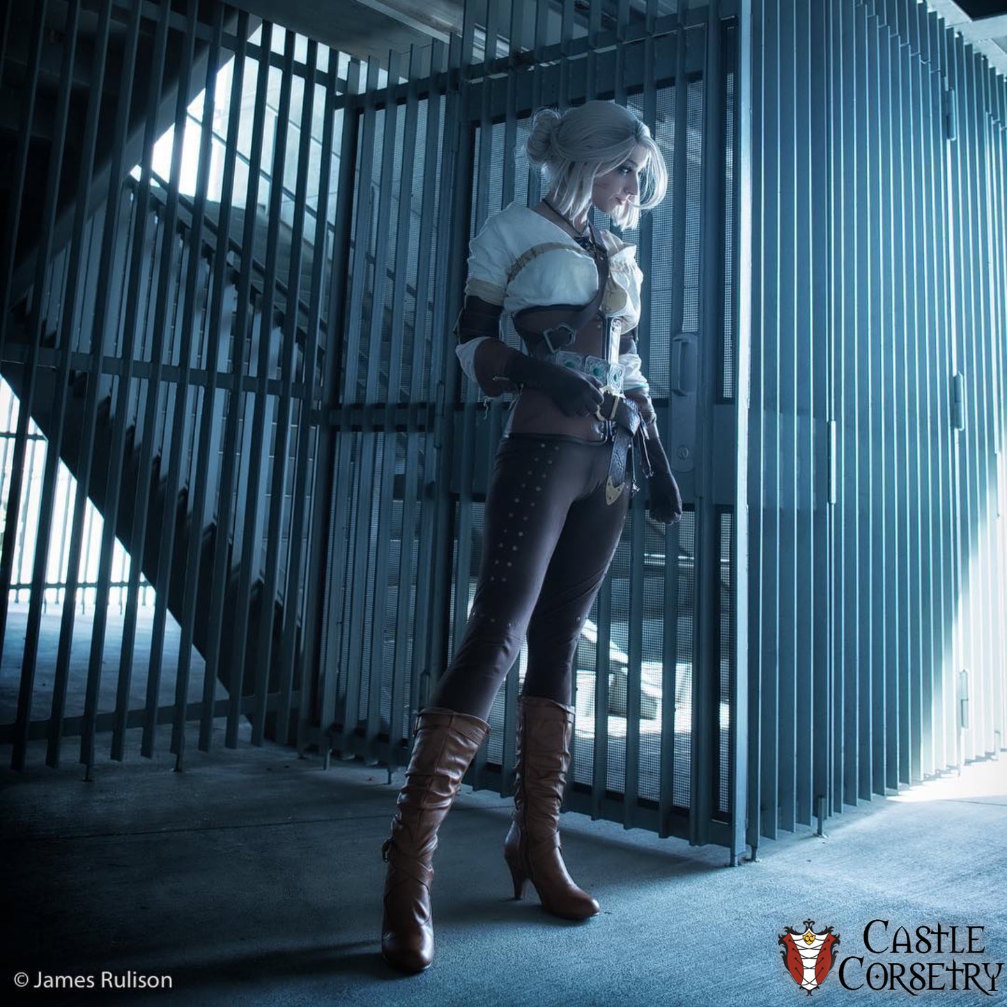 Ciri Leather Long Line Corset