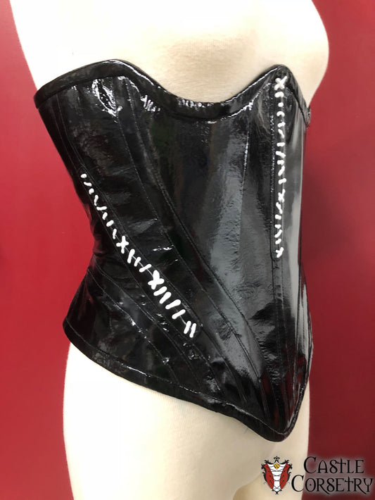 Cat Lady Leather Long Line Corset