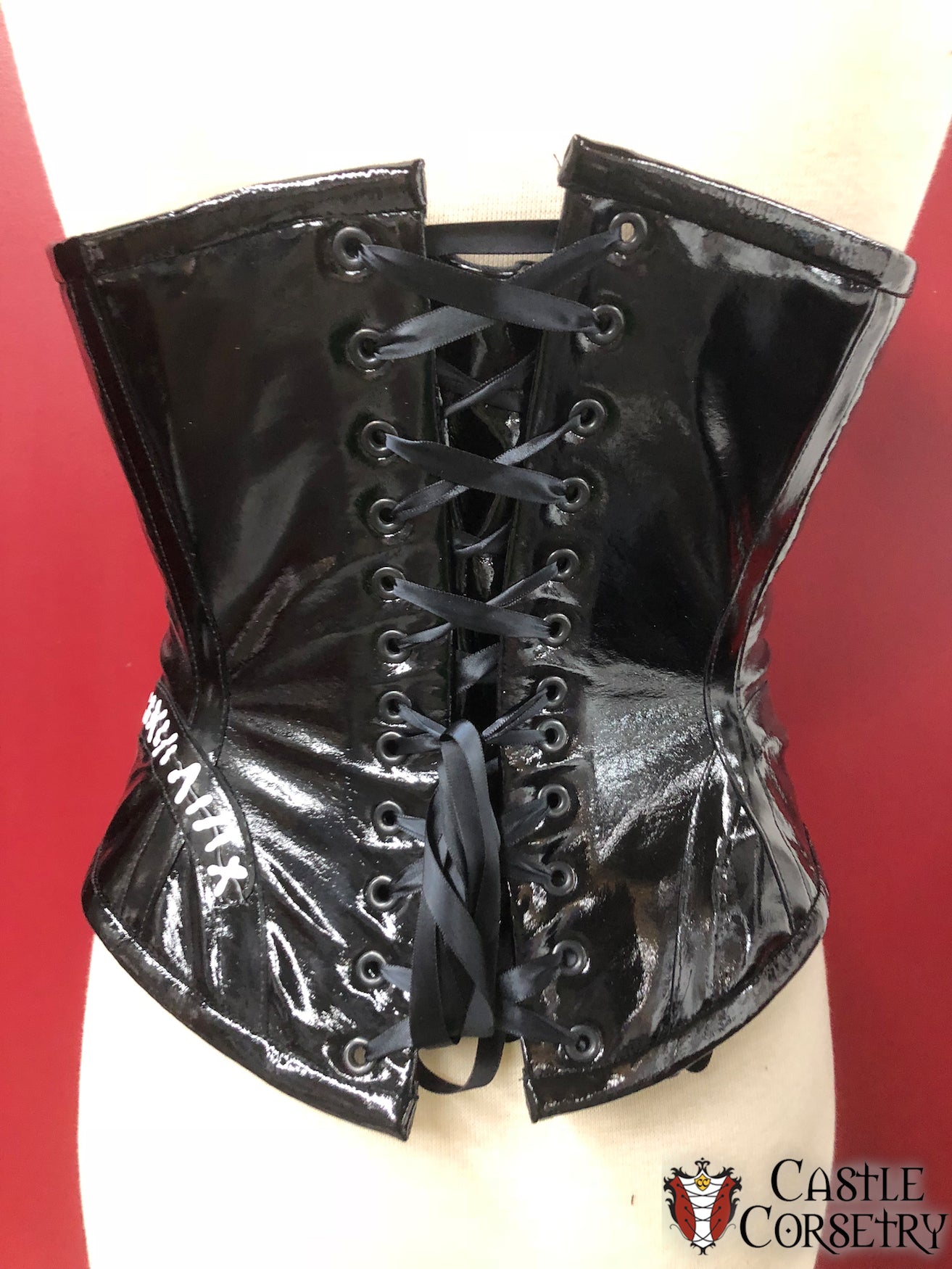 Cat Lady Leather Long Line Corset