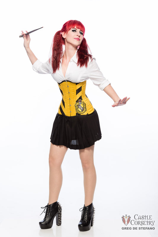 Wizarding Badger Long Line Corset