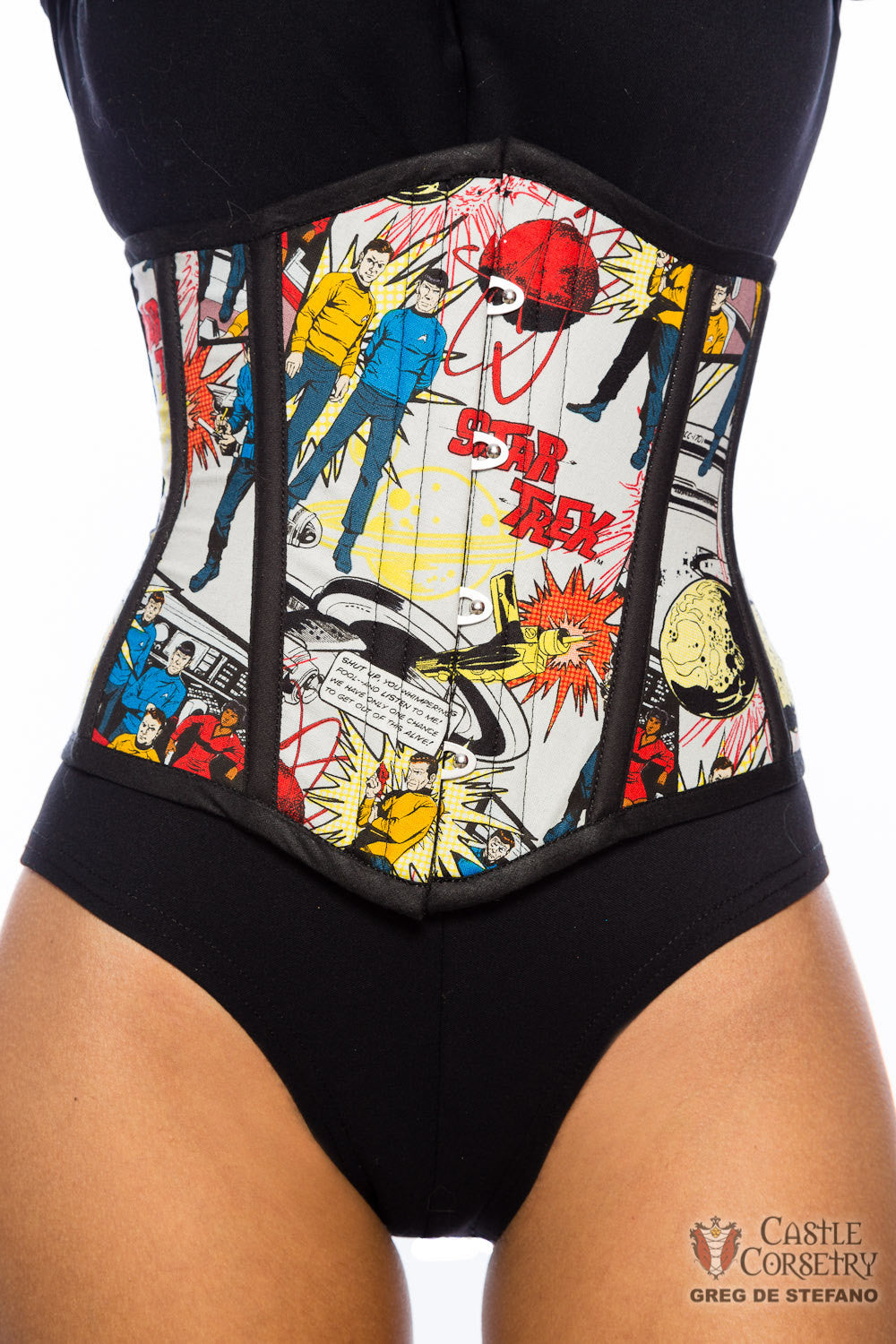 Final Frontier Comic Print Waist Cincher