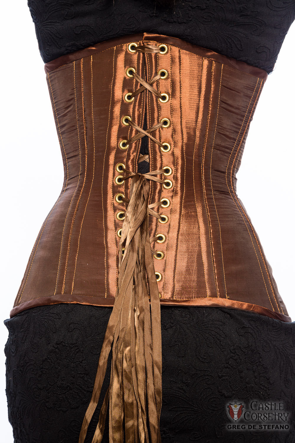 Bronze Long Line Waist-Training Corset