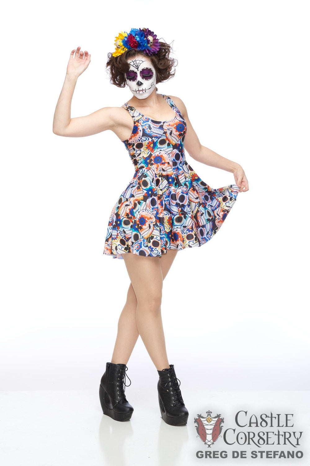 Sugar Skulls Skater Dress