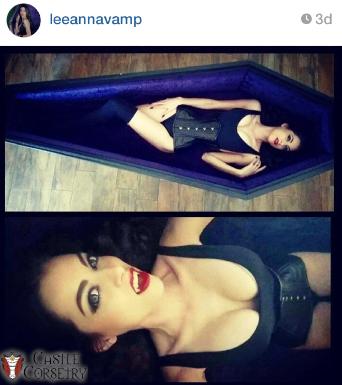 Black Leather Long Line Corset