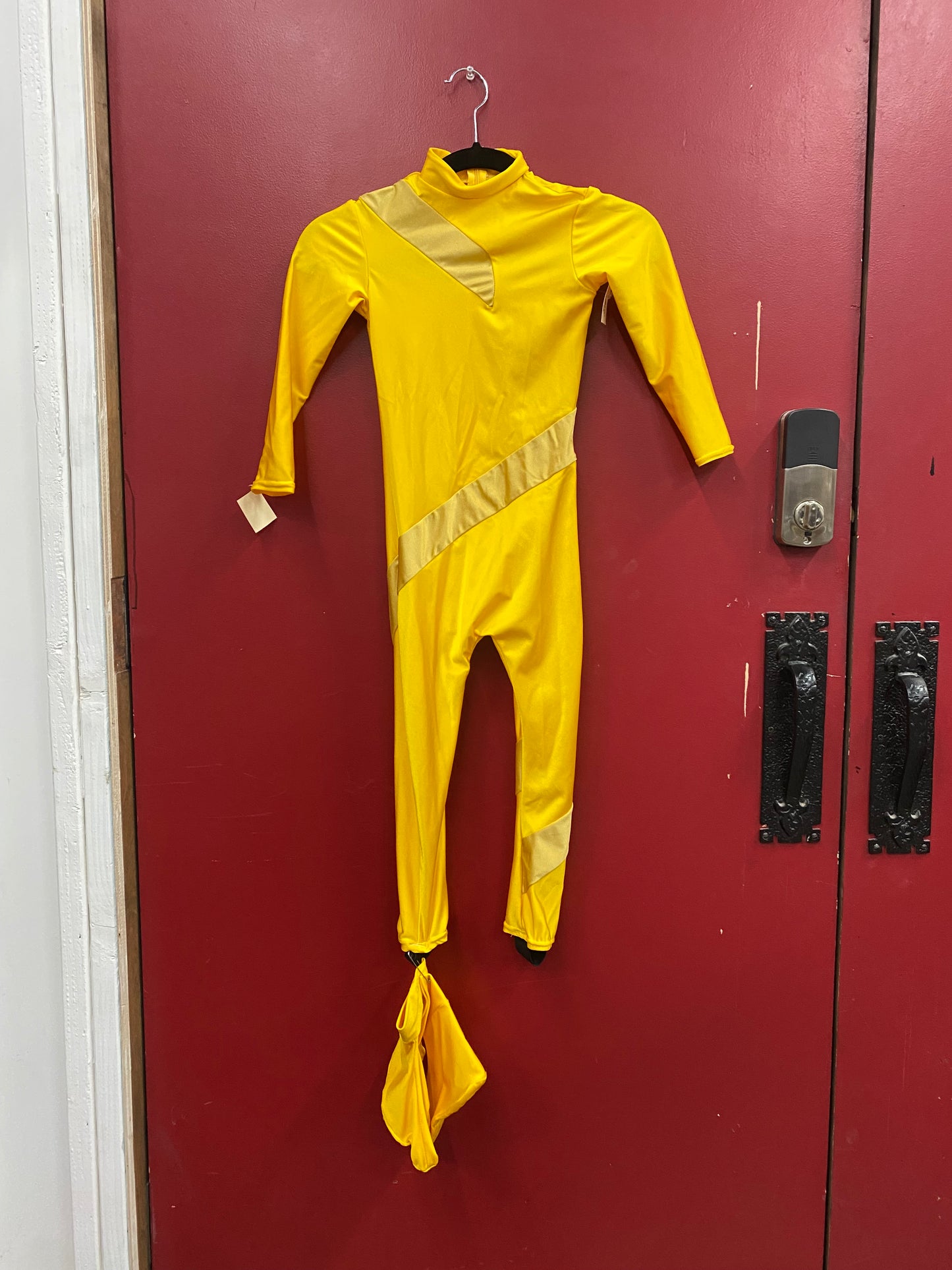 Child Size 7 Yellow Spandex Suit