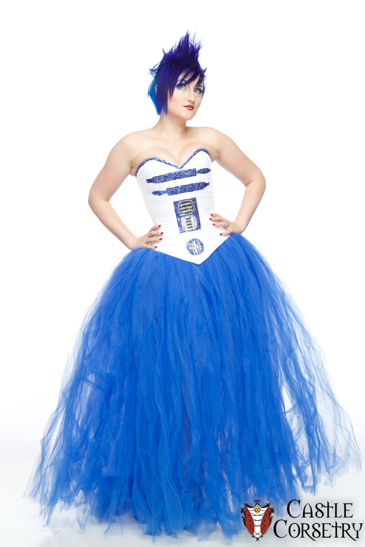 Size 22" R2D2 Sparkle Overbust Corset