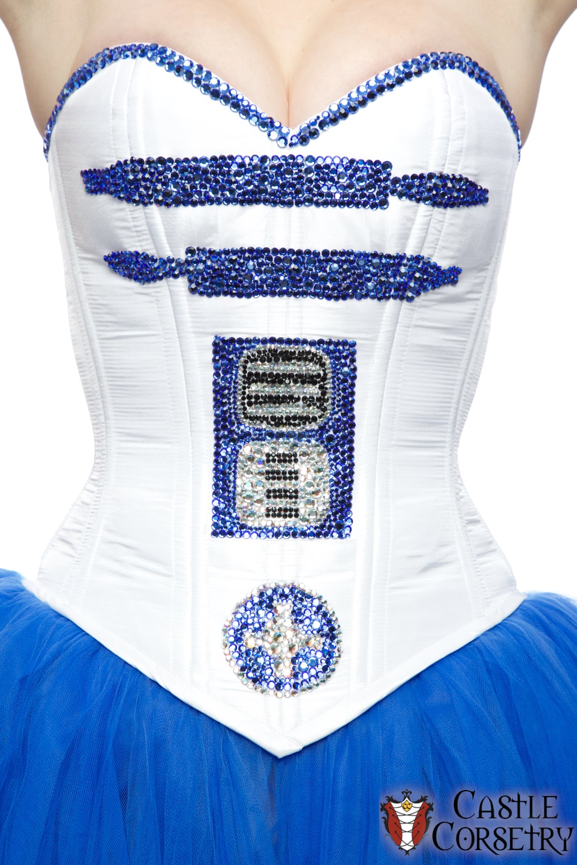 Size 22" R2D2 Sparkle Overbust Corset