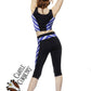 Medium Blue #BasicWitchWear Workout Capri Pants