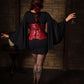 Red Silk Long Line Waist-Training Corset
